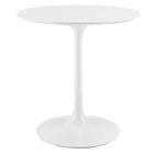 Modway Lippa 28" Round Wood Dining Table - White-Modern Dining Table