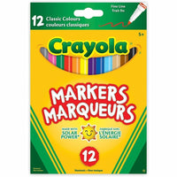 Crayola Washable Marker - Fine Point - 12 Pack-Fine line tip is great for outlining, writing and drawing