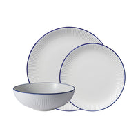 Casa Domani Café 12-Piece Dinner Set - Blue-Made of Porcelain