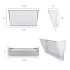 Storex Standard Wall Files Letter - Clear - 2 Pack-11