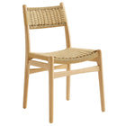Modway Wynn Rope and Wood Dining Side Chair - Natural-Dining Accent Chair