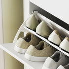HOMCOM Shoe Cabinet with 2 Flip Drawers in Narrow Design - White-Anti-tipping kit included for added stability and safety