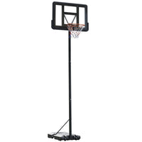 Soozier 5' to 10' Height Adjustable Basketball Hoop Stand-Solid steel frame with PC backboard – strong and durable 
