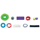 Teacher Created Resources Sensory Fidget Tools - 12 Pieces-Quiet devices that you can roll, pop, zip, and squeeze!