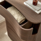 Modway Mirae 5-Drawer Curved Dresser Chest of Drawers - Brushed Brown Oak-Engineered Wood Construction