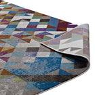 Modway Lavendula Triangle Mosaic Area Rug - 5 ft W x 8 ft L - Multicolored-High Density / Machine-Woven
