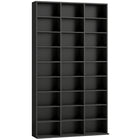 HOMCOM 9-Tier Media Storage Cabinet - 68.9" H - Black-Massive media capacity holds 835 CDs or 500 DVDs effortlessly