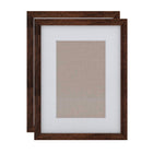 Decent Living Solid Wooden Picture Frame - 12" x 16" - Walnut Colour - 2 Pack-Material: 100% Natural Solid Wood (Okan / Teak)