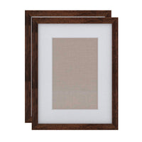 Decent Living Solid Wooden Picture Frame - 12" x 16" - Walnut Colour - 2 Pack-Material: 100% Natural Solid Wood (Okan / Teak)