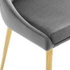 Modway Viscount Modern Accent Performance Velvet Dining Chair - Grey-Chair Weight Capacity: 300 lbs.