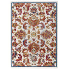 Modway Entourage Azami Distressed Vintage Floral Lattice Area Rug - 5 ft W x 8 ft L - Ivory Blue Orange Yellow Red-Distressed Vintage Floral Lattice Area Rug