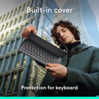 Logitech Keys-To-Go 2 Portable Bluetooth Tablet Keyboard with Built-in Cover - Graphite-This small wireless keyboard features perfectly spaced scissor keys for a roomy, comfortable typing experience