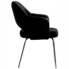 Nightingale Tonik 4-Legged Designer Chair - Black-Fully upholstered arms