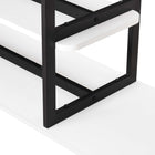 Manhattan Comfort Celine 70.86" Modern Console Table - White-Legs Made of Carbon Steel with Black Finish for Fashion and Durability