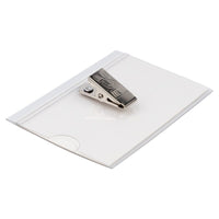JAM Paper Plastic Name Tags with Clamp Hook - 3 5/8 x 2 1/4 - Clear - 24 Pack-Colour: Clear 