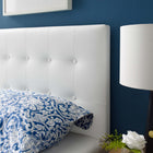 Modway Emily Upholstered Vinyl Twin Headboard - White-Smooth vinyl upholstering