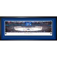 Frameworth Toronto Maple Leafs Scotiabank Arena First Game 2018 - Framed Panorama - 42.5" W x 16.5" H-Officially licensed by the NHL commemorating the Toronto Maple Leafs historic first game at Scotiabank Arena in 2018 - featuring Auston Matthews and John Tavares