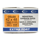 Eco II Garbage Bags - Extra Strong - 42" x 48" - Black - 100 Pack-42" x 48"