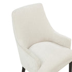 Manhattan Comfort Beever Modern Chenille Upholstered Dining Chair and Arm Chair Set - Cream - Set of 6-30 Day Limited Manufacturer's Warranty