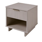 Manhattan Comfort Granville 18.11" Modern 1-Drawer Nightstand - Light Grey-Perfect for Bedside Storage, Lamps or Display Items