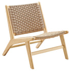 Modway Saoirse Woven Rope Wood Accent Lounge Chair - Natural Natural-Woven Rope