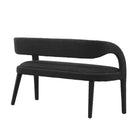 Modway Pinnacle Boucle Fabric Accent Bench - Black-Weight Capacity: 330 lbs.