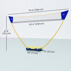 HOMCOM Portable Badminton Net Set with 9.5 x 5' Net-Ready to travel with a suitcase
