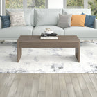 Hudson&Canal Lawrence 48"W Rectangular Coffee Table - Antiqued Grey Oak-Clean with a soft, dry cloth and no harsh chemicals or abrasive cleaning materials