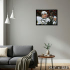 Sidney Crosby Pittsburgh Penguins Goal Celebration Close-up - Framed Canvas - 31" x 22"-Ready to hang - arrives fully assembled