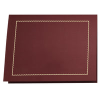 St. James Classic Linen Certificate Holders with Gold Foil - 8.5" x 11" Burgundy - 5 Pack-Elegant classic gold foil design