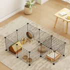 PawHut 14" H 12-Panel Pet Playpen with Door-Colour: Black, 
