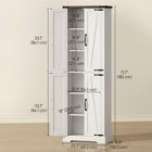 HOMCOM 72" H Pantry Cabinet for Dining Room - White-Solid MDF frame ensures strength, stability, and lasting durability 
