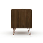 Manhattan Comfort Rockefeller 20.08" Mid-Century Modern 1-Drawer Nightstand - Brown-17.62" L x 20.08" W x 21.65" H