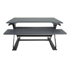 Victor High Rise Height Adjustable Standing Desk with Keyboard Tray (DCX760)-Gas spring systems allows for smooth and stable height adjustment