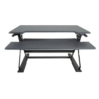 Victor High Rise Height Adjustable Standing Desk with Keyboard Tray (DCX760)-Gas spring systems allows for smooth and stable height adjustment