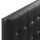 Modway Lily Upholstered Vinyl Queen Headboard - Black-Fiberboard and plywood frame