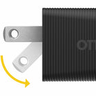 OtterBox Premium Pro Fast Charge 72W Dual USB-C and USB-A Wall Charger - Black-Wall Charger features foldable prongs and a tough exterior for ultra-durability