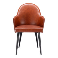 Zuo Silloth Dining Chair - Brown-Plush and durable faux leather fabric