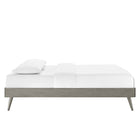 Modway Margo Wood King Platform Bed Frame - Grey-Interchangeable Headboard Options
