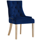 Modway Pose Performance Velvet Dining Chair - Navy-Modern Accent Chair