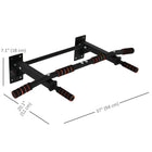 Soozier Pull Up Bar Wall Mount Chin Up Bar-Multi-grip non-slip foam handle