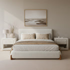 Zuo Baris Nightstand - Ivory-Dimensions: 14.2" L x 19.7" W x 16.1" H