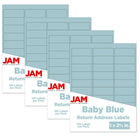 JAM Paper Mailing Address Labels, 1 x 2 5/8, Baby Blue, 4 sets of 120 (4052894g)-Baby blue