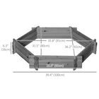 Outsunny Screwless Raised Garden Bed - 395" L x 395" W x 65" H - Grey-No-bottom design makes planter raised bed perfect for long rooted plants
