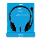 Logitech H111 Over-The-Head Stereo Headset - Black-Sturdy yet lightweight stereo headset has a broad range of adjustment