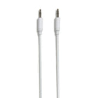 NXT Technologies 6 Ft. Braided Mini-phone Stereo 3.5mm Cable - White-6' braided cable resists snags and tangles