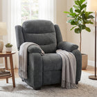 HOMCOM Power Massage Recliner with Quiet Motor - Dark Grey-Recline control remote includes two memory buttons and a USB charging for convenience