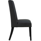 Modway Baron Vegan Leather Dining Chair - Black-Dense Foam Padding