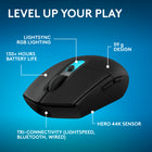 Logitech G305 X Superlight Wireless Gaming Mouse - Black-Hero 44K Sensor: Experience pro-grade accuracy with up to 44,000 DPI and 678 IPS for precise control during intense PC gaming sessions; upgradable to 8 kHz report rate with a PRO Lightspeed receiver (sold separately)