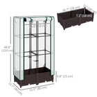 Outsunny Raised Garden Bed with Trellis - 31.5" x 15.7" x 48.8" - Brown-Self watering system helps retain moisture
